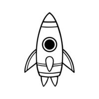 Launching Rocket, Symbol of the Dream of Exploring the Universe vector