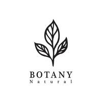 Simple Leaf Icon for Botanical Product Concept vector