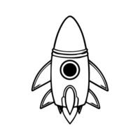 Minimalist Rocket for Adventures in Space vector