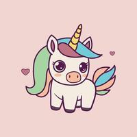 Soft Hearted Unicorn Charm vector