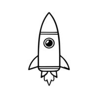 Rocket Icon, Simple Expression Go To The Stars vector