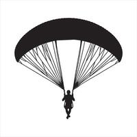 Parachute man silhouette vector