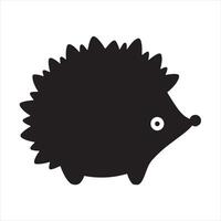 Hedgehog Whimsy silhouette white background vector
