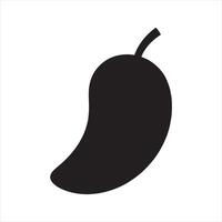 Minimalist Mango silhouette on white background vector