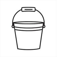 Bucket icon illustration on white background vector