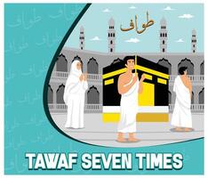 Hajj and umrah for travel service business website and mobile web. Flat modern illustration vector
