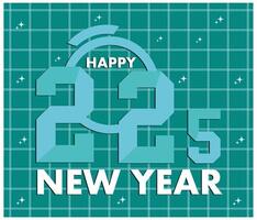 New year 2025 minimalist. Happy New Year. design template for new year celebration. flat modern illustration vector