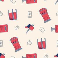 Mailbox Envelope Letter Seamless Pattern illustration Design vector