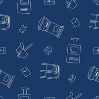 Outline Mailbox Envelope Letter Seamless Pattern illustration Design vector