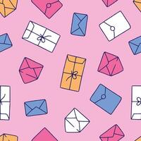 Bunch of Envelope Seamless Pattern illustration Design vector