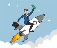 Starting a profitable business with an innovative concept, Innovation to launch a new idea, venture or start-up vector