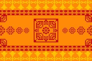 geometric pixel pattern Seamless pattern Mexican blankets, floor rugs, tiles vector