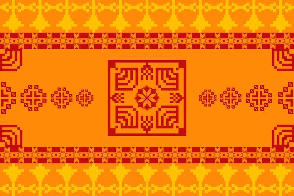 geometric pixel pattern Seamless pattern Mexican blankets, floor rugs, tiles