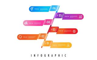 infographic template 6 step vector
