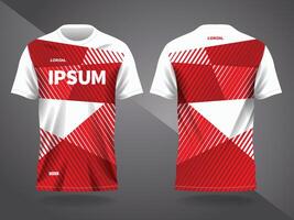 abstract red background and pattern for sport jersey design vector