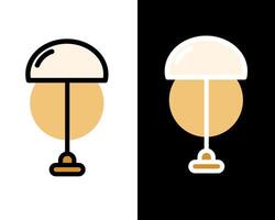 illustration of decorative lamp with minimalist shape to lifestyle and design concepts vector