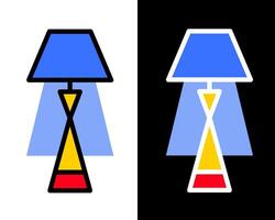 Illustration of decorative lamp with a touch of sophistication to any room scene vector