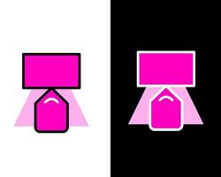 Illustration of a decorative table lamp, ideal for accentuating bedroom spaces in design projects vector