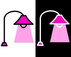 Illustration of a decorative lamp casting soft light, perfect for creating a warm, cozy feel in bedroom or lounge visuals vector