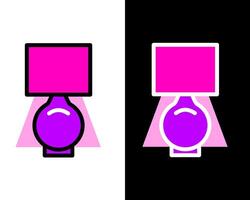 Illustration of lamp with warm lighting, adding a stylish and cozy ambiance to modern interiors vector