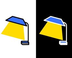 Illustration of a decorative table lamp, ideal for living room or spaces in design projects vector