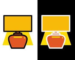 Illustration of Decorative lamps that blend function and style, providing practical lighting with a decorative touch for versatile decor themes vector