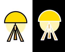 futuristic design of a decorative lamp, creating a captivating, endless reflection effect for modern spaces vector