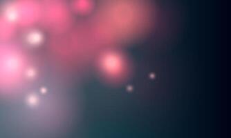 Blurred bokeh soft light on dark background. Abstract glitter defocused. vector