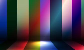 Multicolor vertical striped pattern. colorful dark stage vintage background. vector