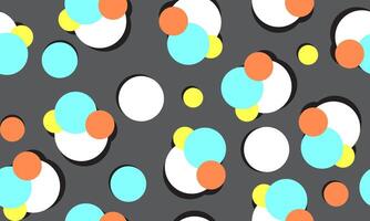 Colorful circle. chaotic pattern circle. Seamless pattern on gray background. vector
