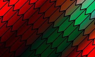 Abstract colorful pattern of triangle diagonal line stripes on a black background. red and green geometric. vector