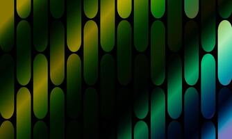 Abstract colorful pattern of straight diagonal line stripes on a black background. dark green. vector