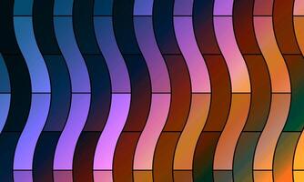 Abstract colorful pattern of wavy diagonal line stripes on a black background. geometric rectangle. soft purple. vector