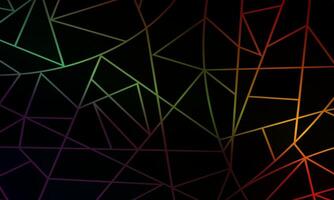 abstract irregular polygon background with a triangular pattern in full spectrum colors. mosaic line dark color. vector