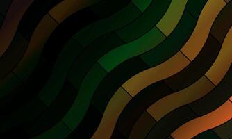 Abstract colorful pattern of wavy diagonal line stripes on a black background. geometric rectangle. dark vintage. vector