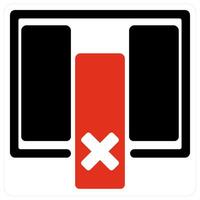 line through and text icon concept vector