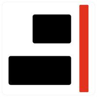 Left align and align icon concept vector