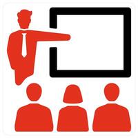 Presentation and business icon concept vector