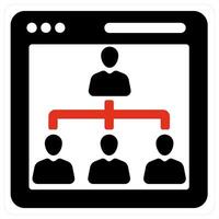 Hierarchy and business icon concept vector