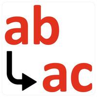 Superscript and text icon concept vector