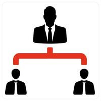 Hierarchy and business icon concept vector