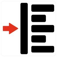 right justified and Align icon concept vector