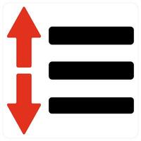 Line spacing and line icon concept vector