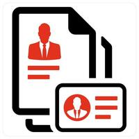 Identification Card and proof icon concept vector
