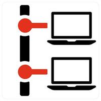 Computer Network and connection icon concept vector