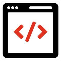 Programming and coding icon concept vector