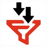 filter and funnel icon concept vector
