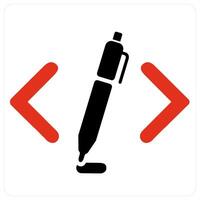 Article Writing and pen icon concept vector