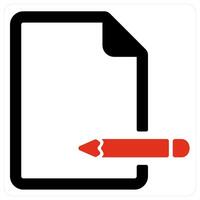 Edit Document and connection icon concept vector