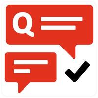 Questionnaire and exam icon concept vector